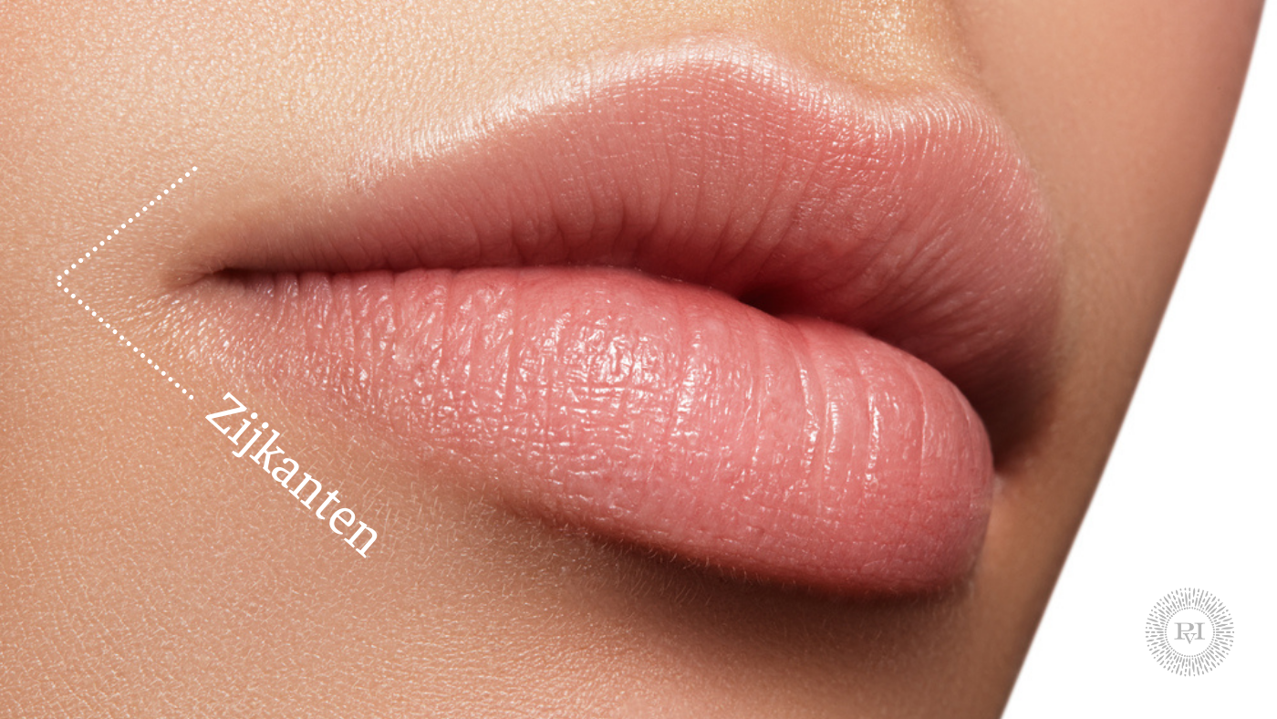 Zijkant lippen